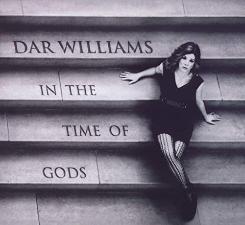 Black and white album cover featuring Dar Williams on stairs.