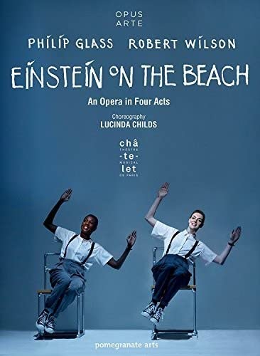 DVD cover for “Einstein On The Beach” opera, two performers posing.