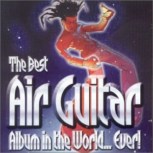 CD cover: man in red “air guitar” pose against a starry background.