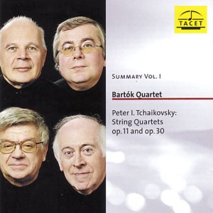 CD cover featuring the Bartók Quartet and Tchaikovsky string quartets.