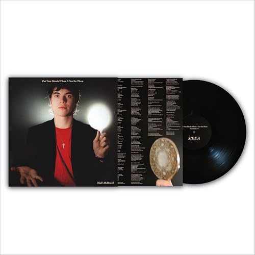Vinyl record and cover art for Niall McDowell’s “Put Your Hands Where I Can See Them.”