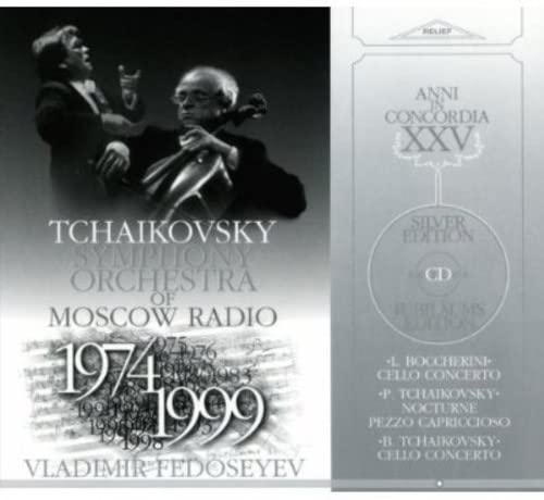 CD cover featuring musicians and text: "Tchaikovsky" and "Moscow Radio.