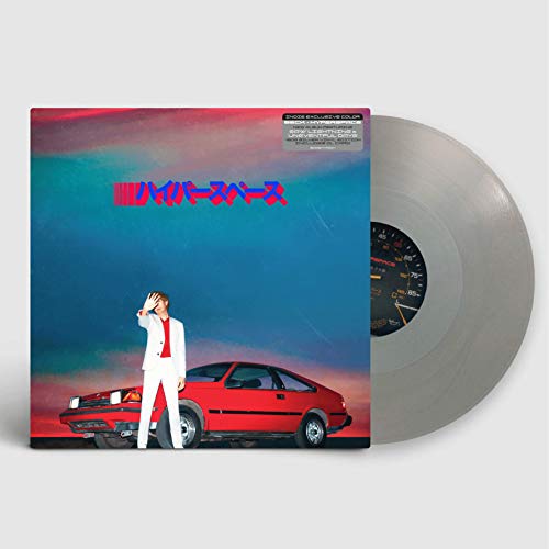 Beck’s “Hyperspace” vinyl record with a red car and man on cover.