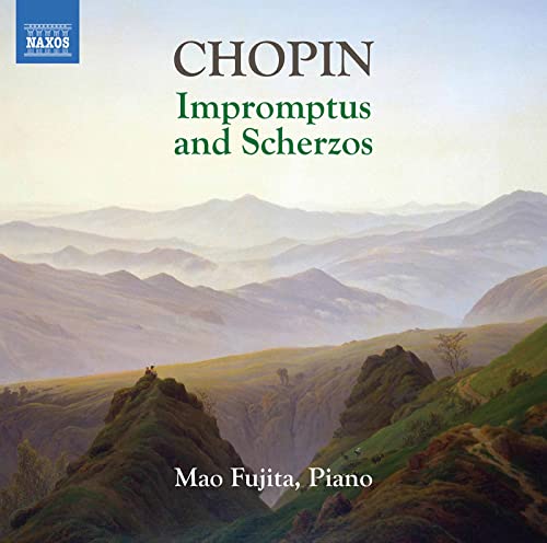 CD cover: Mountain landscape with “Chopin” and pianist Mao Fujita’s name.