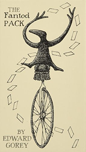 Book with dark illustrations and text, possibly featuring Edward Gorey's signature style.