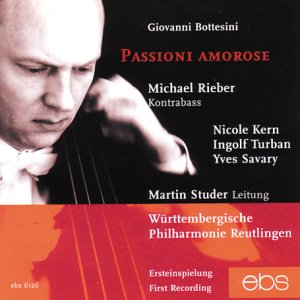 CD cover featuring a portrait of a man playing the double bass.