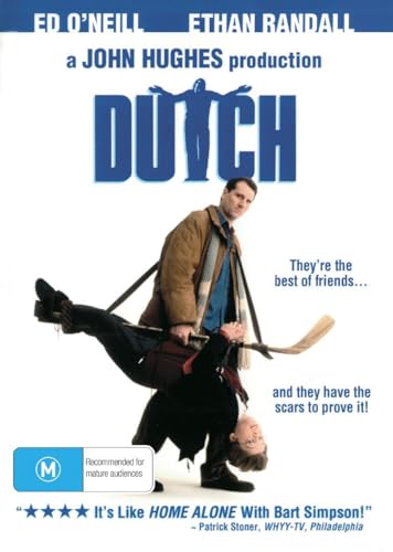 DVD cover for "Dutch" featuring two men in a comedic pose.