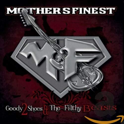 Mother's Finest album cover with a guitar, logo, and red-black background.