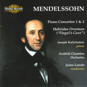 CD cover featuring a portrait of composer Felix Mendelssohn and text details.
