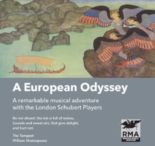 CD cover: painted figures with a ship, text “A European Odyssey.”