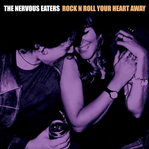 Purple-toned album cover featuring two people embracing, with a beer bottle.