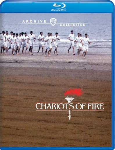 Blu-ray cover for “Chariots of Fire” showing runners on a beach.
