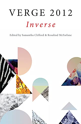 Book cover titled Verge 2012 Inverse with abstract geometric shapes and patterns on white.