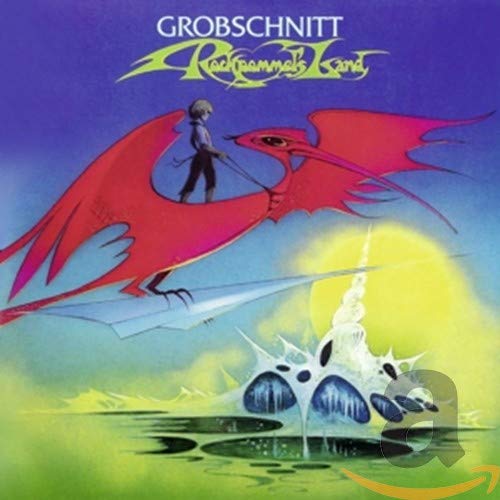 Album cover: a red dragon flying with a figure on its back.
