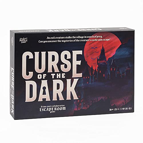 Professor Puzzle | Curse of the Dark- Escape Room | Strategy Game | Ages 14+ | 1-6 Players | 180 Minutes Playing Time