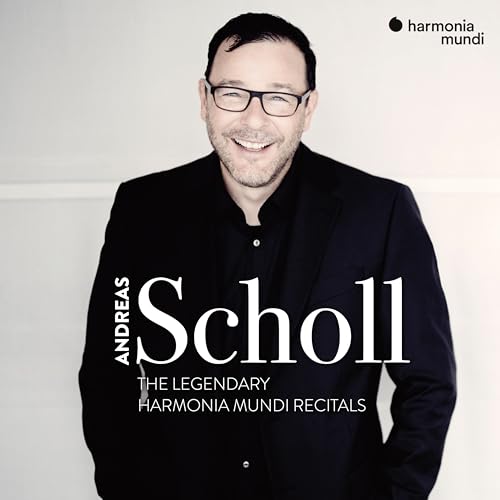 CD cover featuring Andreas Scholl, a smiling man in a black suit.