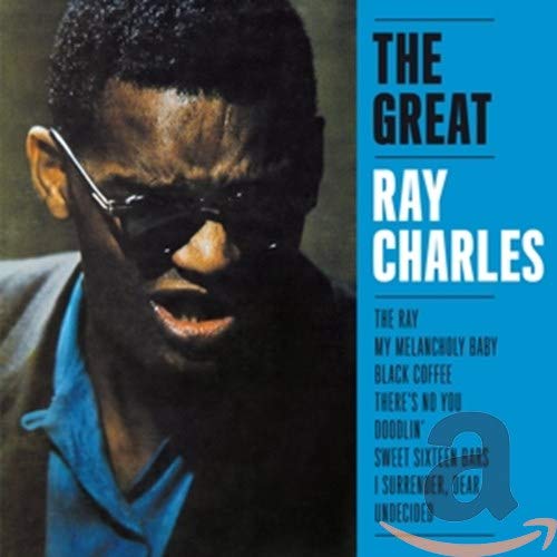 Ray Charles album cover, featuring a portrait and song list.