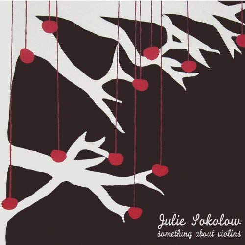 CD cover with white branches and red droplets on a black background.