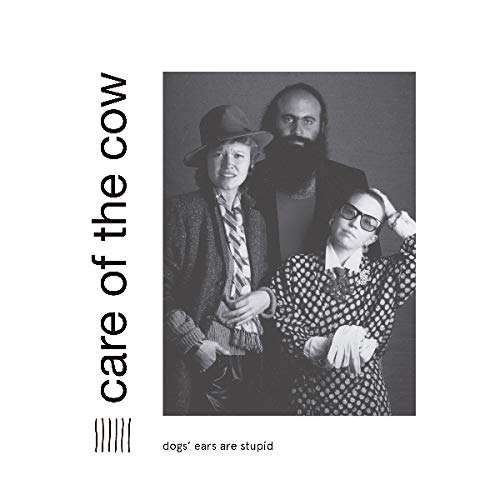Black and white portrait of three people, album cover for “Dogs Ears Are Stupid”.