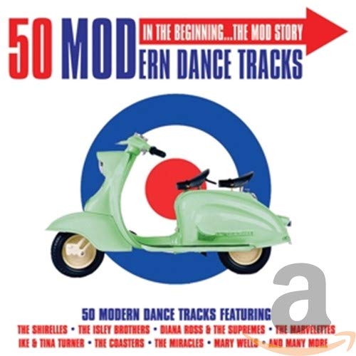 CD cover: "In The Beginning...The Mod Story" with scooter and target design.