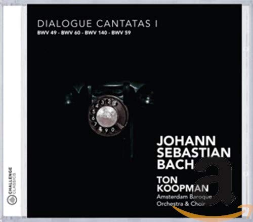 CD cover for Bach’s Dialogue Cantatas I, featuring a rotary phone.