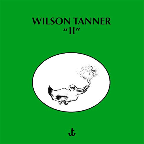Green album cover with a white oval containing a bird sketch.