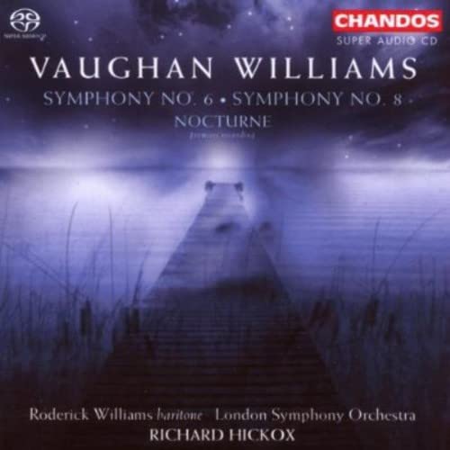 CD cover for Vaughan Williams’ Symphony No. 6 with a misty landscape.