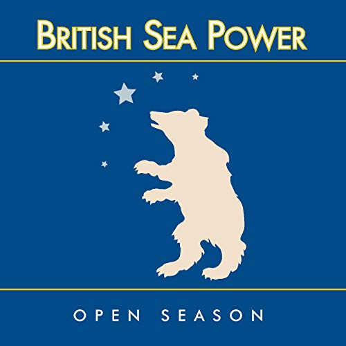 “Open Season” CD cover: blue background, polar bear silhouette, stars.