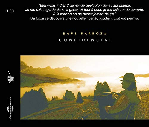 CD cover for Raul Barboza’s “Confidencial” featuring a mountain landscape.