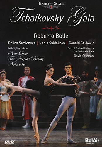 DVD cover for “Tchaikovsky Gala” featuring ballet dancers in performance.