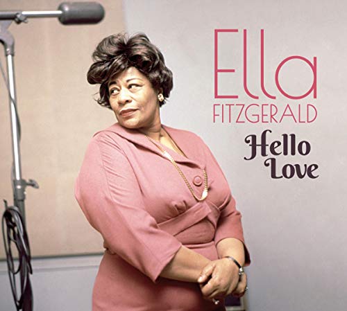 Ella Fitzgerald in pink suit, album cover for "Hello Love" CD.