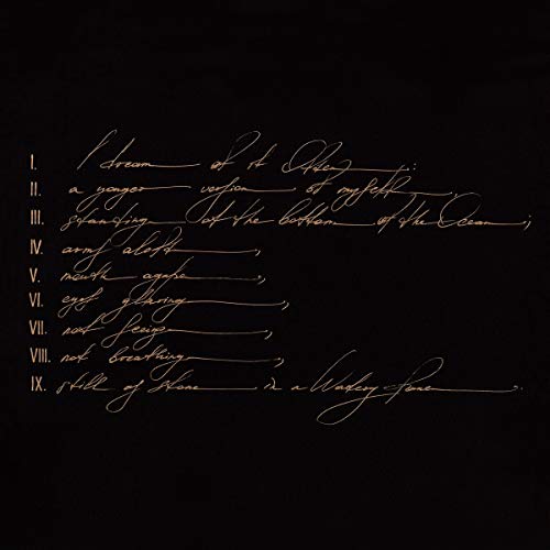 Black CD cover with gold handwritten tracklist, "DREAMS ARE NOT ENOUGH.