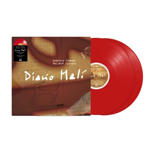 Red vinyl record with album cover featuring a sketched dog and text.