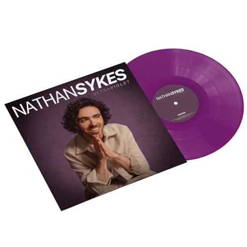 Nathan Sykes’ “Ultraviolet” vinyl record with purple disc and cover.