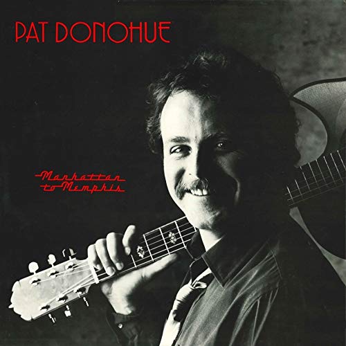 Pat Donahue album cover featuring a portrait of a man with a guitar.