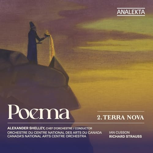 CD cover for “Poema 2. Terra Nova” featuring a figure on a cliff.