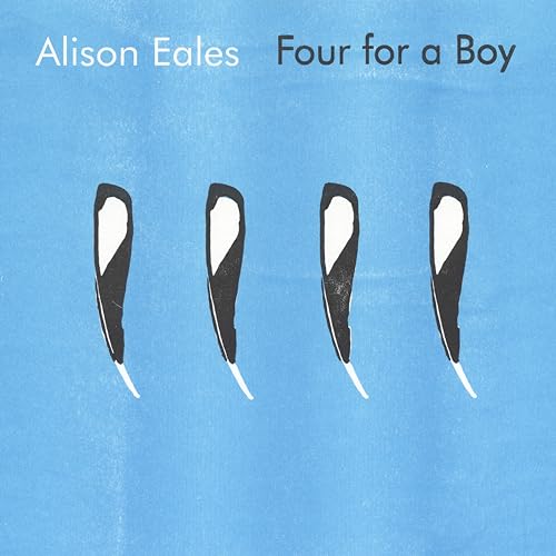 Album cover: blue background with four black and white feather illustrations.
