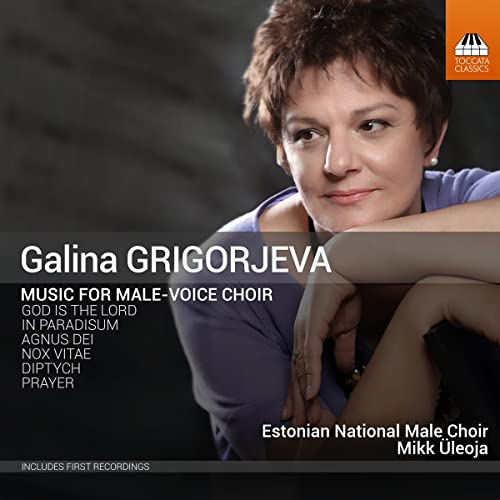 CD cover featuring portrait of composer Galina Grigorieva and choir details.