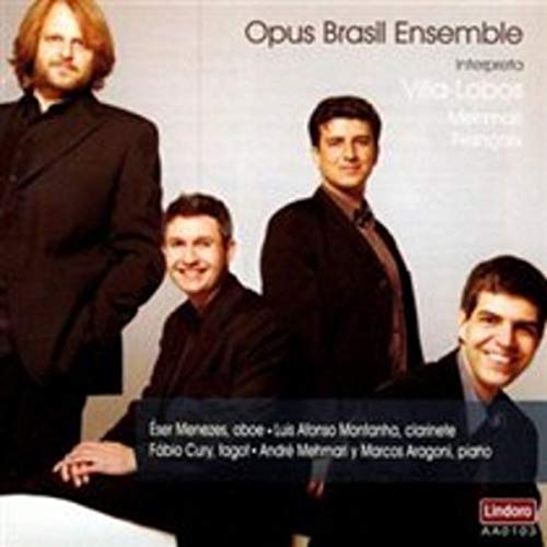 CD cover featuring four men and text: “Opus Brasil Ensemble - Villa Lobos”.