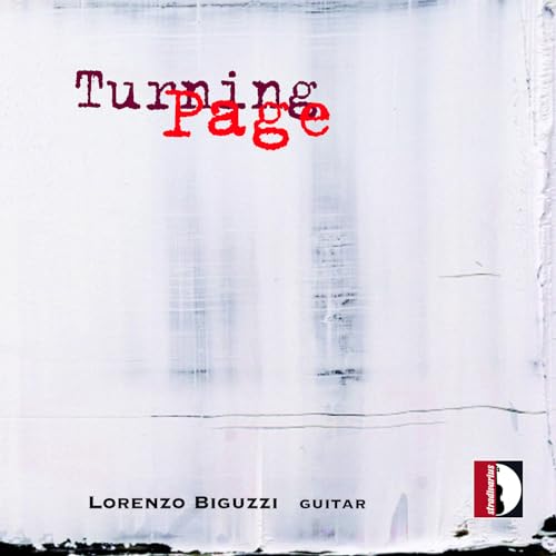 CD cover with white textured background and red text: "Turning Page".