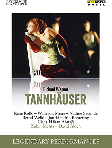 DVD cover for Wagner’s Tannhauser opera, featuring a woman in a red gown.