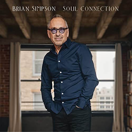 Brian Simpson album cover featuring a man in a blue shirt.