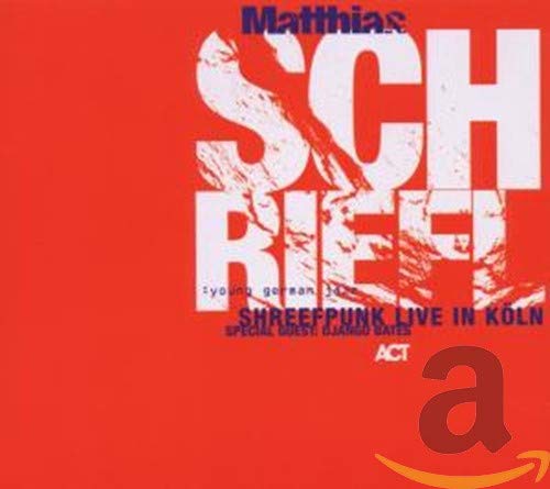 Red CD cover with white distressed text: "Schriefl, Shreefpunk Live in Köln.