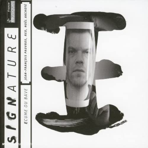 Black and white CD cover featuring a distorted face in hands.