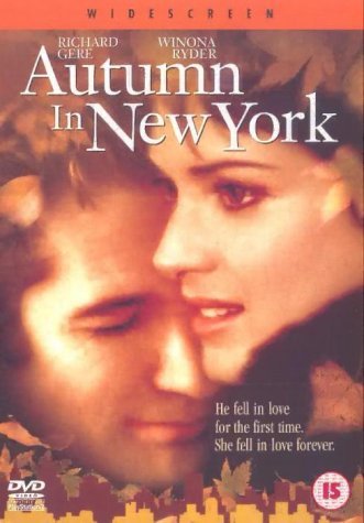 DVD cover for “Autumn In New York” featuring Richard Gere and Winona Ryder.