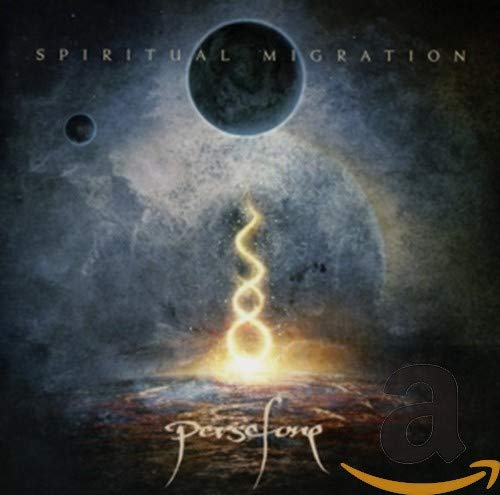 CD cover: planets, glowing spiral, and the band name "Persefone".