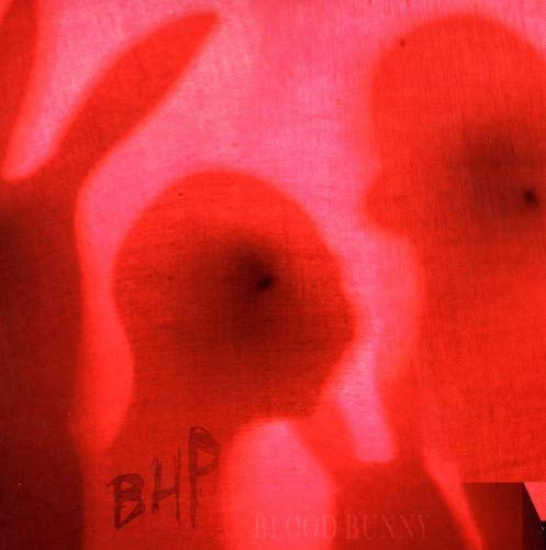 Red abstract image with bunny silhouettes and band initials "BHP".