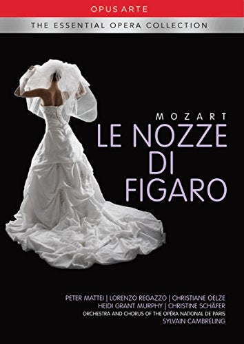DVD cover for Mozart’s “Le Nozze Di Figaro” opera, bride in white gown.