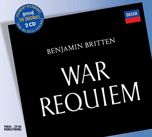 Black CD case with white text: "Benjamin Britten War Requiem.