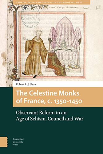 Book cover depicting a medieval monk with illuminated manuscript details.
